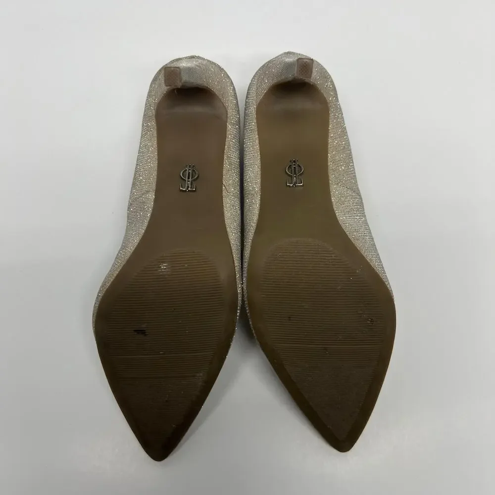 Jennifer Lopez Metallic Heel Pumps Womens Size 9 Party Event Evening Cocktail